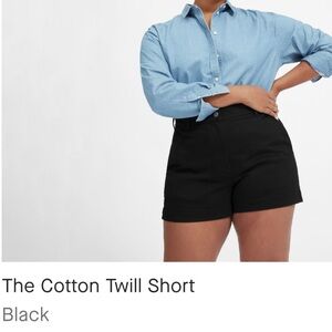 Everlane Cotton Twill Women's Black Shorts